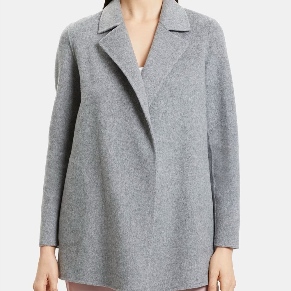 Theory Open Front Coat in Double-Face Wool-Cashmere